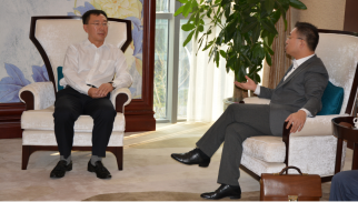 威廉希尔董事长肖厚忠在京接见宏大建设集团领导一行